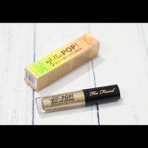 Glitter Pop Too Faced Peel Off Eyeliner in Gold